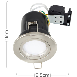 ValueLights Brushed Chrome Twist Cool White LED Ceiling Downlight 10 Pack - Silver - Wilko - thumbnail 5