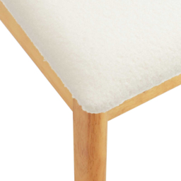 vidaXL Set of 2 Natural and White Rubberwood Dining Chairs - Brown - Wilko - thumbnail 6