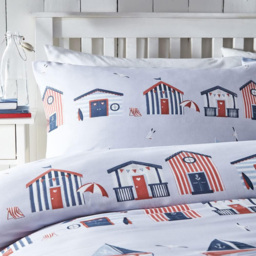 Serene Beach Huts King Size Multicolour Duvet Set - Wilko - thumbnail 3