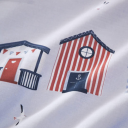 Serene Beach Huts King Size Multicolour Duvet Set - Wilko - thumbnail 5