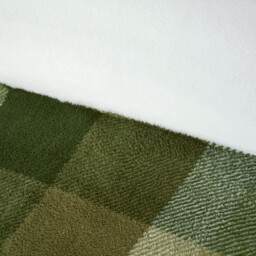 Teddy Fleece Check Duvet Set Green Single - Wilko - thumbnail 4