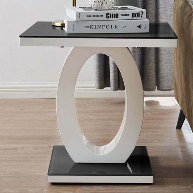Furniturebox Lucia Black Side Table - Size: 50 x 50 x 50cm - Wilko - image 1