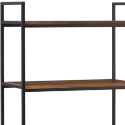 Julian Bowen Tribeca 5 Shelves Walnut Tall Bookcase - Size: 5 Shelf - Black - Wilko - thumbnail 6
