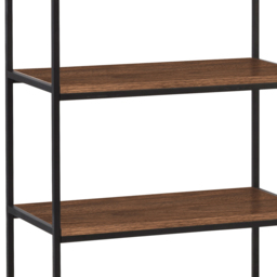 Julian Bowen Tribeca 5 Shelves Walnut Tall Bookcase - Size: 5 Shelf - Black - Wilko - thumbnail 5