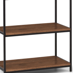 Julian Bowen Tribeca 5 Shelves Walnut Tall Bookcase - Size: 5 Shelf - Black - Wilko - thumbnail 7