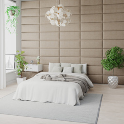 Aspire EasyMount Mink Malham Weave Upholstered Wall Mounted Headboard Panels 4 Pack - Cream - Aspire Beds - Wilko - thumbnail 3