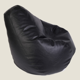 Kaikoo Black Faux Leather Tear Drop Bean Bag - Wilko - thumbnail 5