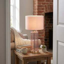 Niamh Table Lamp - Pink - Wilko - thumbnail 3