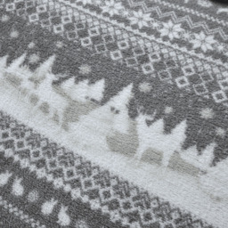 Velosso Double Grey Nordic Teddy Fleece Duvet Set - Wilko - thumbnail 3