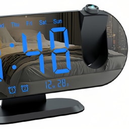 Jaoyeh Trading Blue Font LED Smart Projection Clock - Size: 5.2 x 10 x 20.8cm - Wilko - thumbnail 3