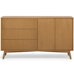 Teamson Home Tremolo 2 Door 3 Drawer Natural Sideboard - Size: 81.28 x 139.7 x 45.72cm - Wilko - thumbnail 4