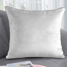 Velosso Luna Velvet Plain White Filled Cushion 43 x 43cm 2 Pack - Wilko - thumbnail 3