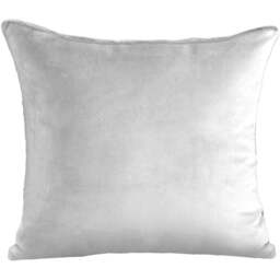 Velosso Luna Velvet Plain White Filled Cushion 43 x 43cm 2 Pack - Wilko