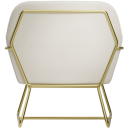 Charles Brushed Gold and Cream Velvet Armchair - Size: Single - LPD Home - Wilko - thumbnail 6