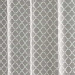 Alan Symonds Wold Silver and White Ring Top Eyelet Curtains 167cm x 183cm - Size: W 167 x D 183cm - Silver/White - Wilko - thumbnail 4
