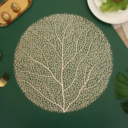 Marco Paul Gold Round Leaf Placement - Size: 38 x 38 x 1cm - Wilko - thumbnail 3