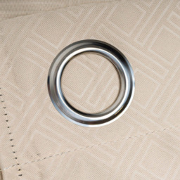 Alan Symonds Amond Cream Blackout Ring Top Eyelet Curtains 167 x 137cm - Size: W 167 x D 137cm - Wilko - thumbnail 4
