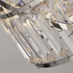 Lighting Collection Jarell Chrome and Clear Acrylic Floor Lamp - Size: 33 x 40 x 40cm - Wilko - thumbnail 5