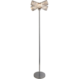 Lighting Collection Jarell Chrome and Clear Acrylic Floor Lamp - Size: 33 x 40 x 40cm - Wilko - thumbnail 4
