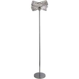 Lighting Collection Jarell Chrome and Clear Acrylic Floor Lamp - Size: 33 x 40 x 40cm - Wilko