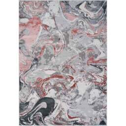 Desire Rugs Solarius Pink Living Room Abstract Area Rug 200 x 290cm - Wilko - thumbnail 1