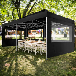 tectake Viola 6 x 3m Black Gazebo - Wilko