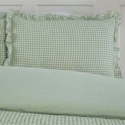 Josette Frill Duvet Set Green Superking - Size: Super King - Wilko - thumbnail 4