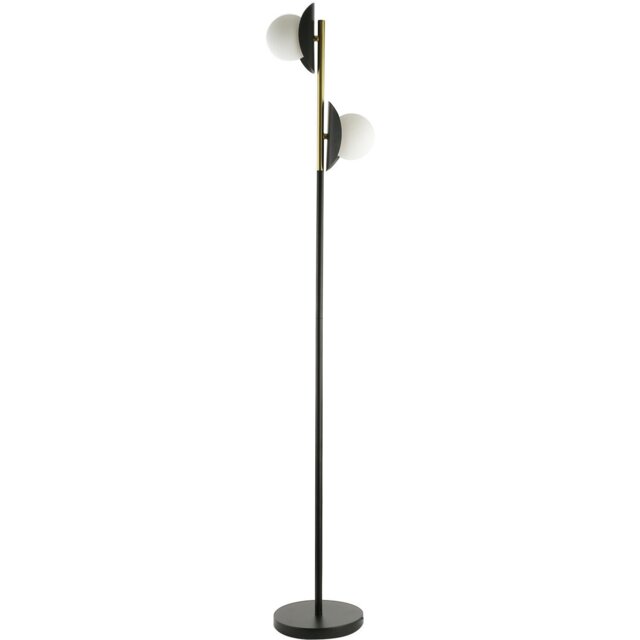 Callisto 2 Light Floor Lamp - Black and Gold - Wilko - image 1