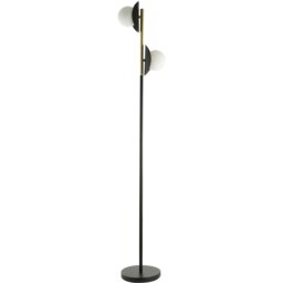 Callisto 2 Light Floor Lamp - Black and Gold - Wilko - thumbnail 1