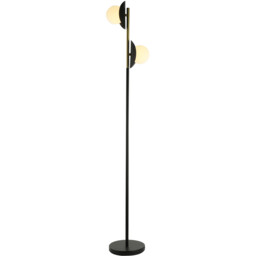 Callisto 2 Light Floor Lamp - Black and Gold - Wilko - thumbnail 3