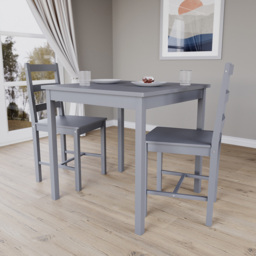 VIDA DESIGNS Yorkshire 2 Seater Dining Set Grey - Wilko - thumbnail 4
