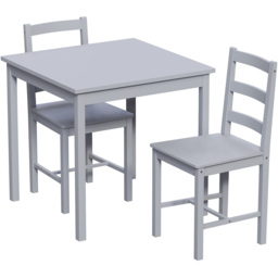 VIDA DESIGNS Yorkshire 2 Seater Dining Set Grey - Wilko - thumbnail 3
