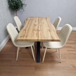 Portland Kosy Koala 4 Seater Wooden Tabletop Dining Set Cream - Wilko - thumbnail 6