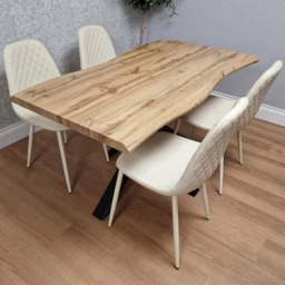 Portland Kosy Koala 4 Seater Wooden Tabletop Dining Set Cream - Wilko - thumbnail 1