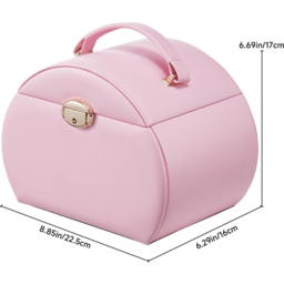 H&O Direct Pink Dome Jewellery Box with Handle - Size: 17 x 22.5 x 16cm - Wilko - thumbnail 6