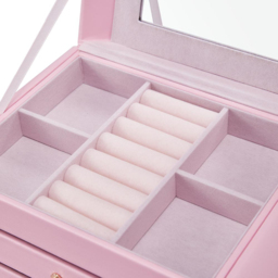 H&O Direct Pink Dome Jewellery Box with Handle - Size: 17 x 22.5 x 16cm - Wilko - thumbnail 5