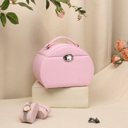 H&O Direct Pink Dome Jewellery Box with Handle - Size: 17 x 22.5 x 16cm - Wilko - thumbnail 3