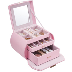 H&O Direct Pink Dome Jewellery Box with Handle - Size: 17 x 22.5 x 16cm - Wilko - thumbnail 4