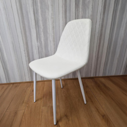 Kosy Koala 4 Seater Round Faux Leather Wooden Dining Set White - Beige - Wilko - thumbnail 4