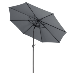 Living and Home Dark Grey Round Crank Tilt Parasol 3m - Wilko - thumbnail 4