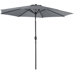 Living and Home Dark Grey Round Crank Tilt Parasol 3m - Wilko - thumbnail 1