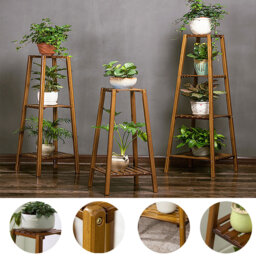 Vintage Plant Stand Natural Multi-Tiered - Size: 75 x 32 x 32cm - Brown - Living and Home - Wilko - thumbnail 7