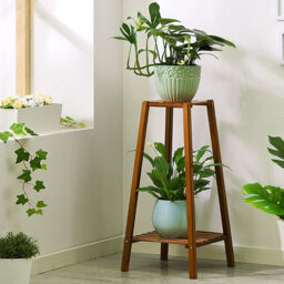 Vintage Plant Stand Natural Multi-Tiered - Size: 75 x 32 x 32cm - Brown - Living and Home - Wilko - thumbnail 3