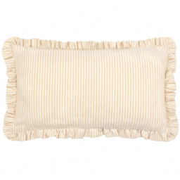 furn. Les Fleurs Daisies Embroidered Ruffle Polyester Filled Cushion 30 x 50cm - White - Wilko - thumbnail 4