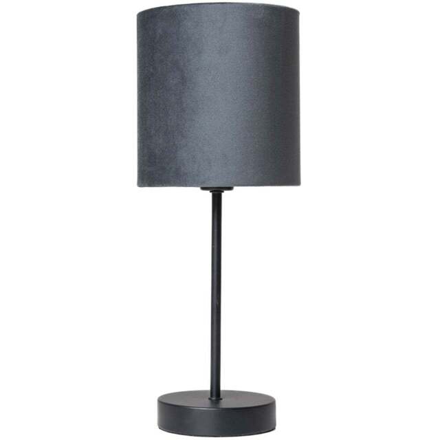 Kliving Hove Grey Shade Black Table Lamp - Size: 38.5 x 15 x 15cm - Wilko - image 1