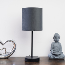 Kliving Hove Grey Shade Black Table Lamp - Size: 38.5 x 15 x 15cm - Wilko - thumbnail 3