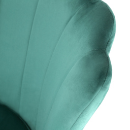 Mini Flora Set of 2 Green Velvet Dining Chair - Home Garden Direct - Wilko - thumbnail 7