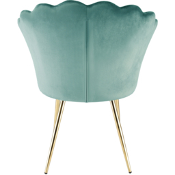 Mini Flora Set of 2 Green Velvet Dining Chair - Home Garden Direct - Wilko - thumbnail 6