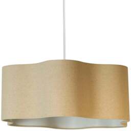 Lighting Collection Decker Linen Ceiling Lamp Shade - Size: 22.5 x 55 x 50cm - Cream - Wilko