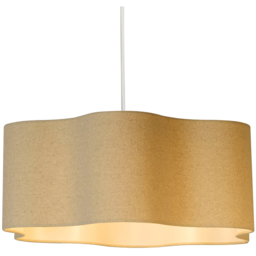 Lighting Collection Decker Linen Ceiling Lamp Shade - Size: 22.5 x 55 x 50cm - Cream - Wilko - thumbnail 4